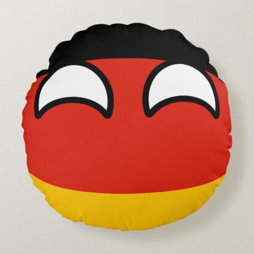 Funny Trending Geeky Germany Countryball Round Pillow