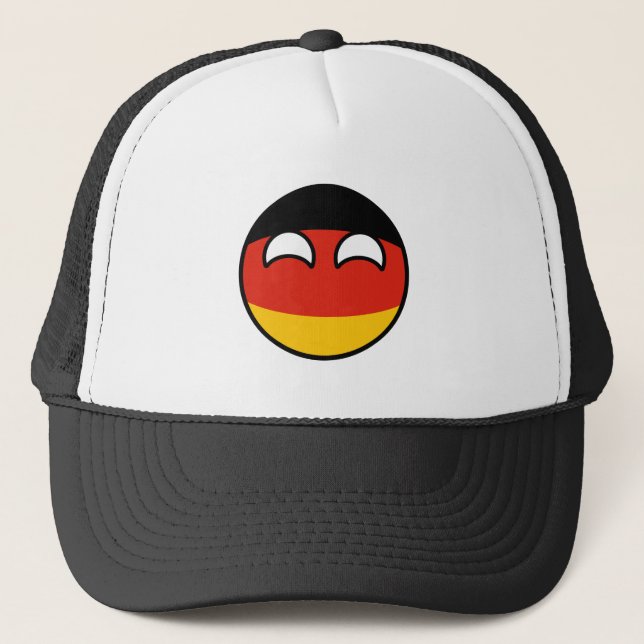 Funny Trending Geeky Germany Countryball Trucker Hat (Front)