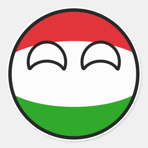 Funny Trending Geeky Hungary Countryball Classic Round Sticker