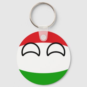 Funny Trending Geeky Hungary Countryball Keychain by Countryballs_Store at Zazzle