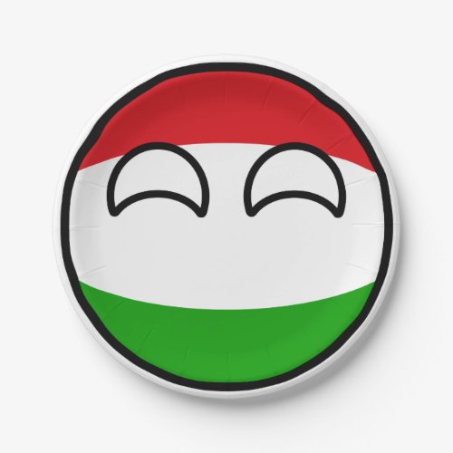 Funny Trending Geeky Hungary Countryball Paper Plates