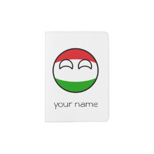 Funny Trending Geeky Hungary Countryball Passport Holder