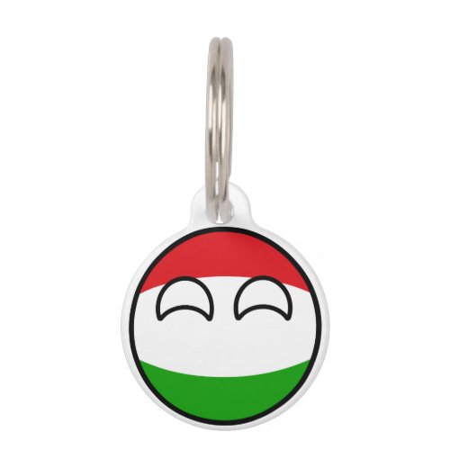 Funny Trending Geeky Hungary Countryball Pet Tag