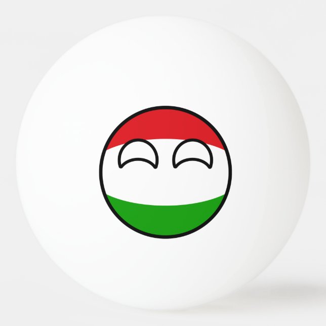 Funny Trending Geeky Hungary Countryball Ping-Pong Ball (Front)