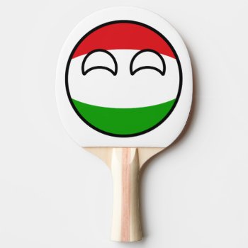 Funny Trending Geeky Hungary Countryball Ping-pong Paddle by Countryballs_Store at Zazzle