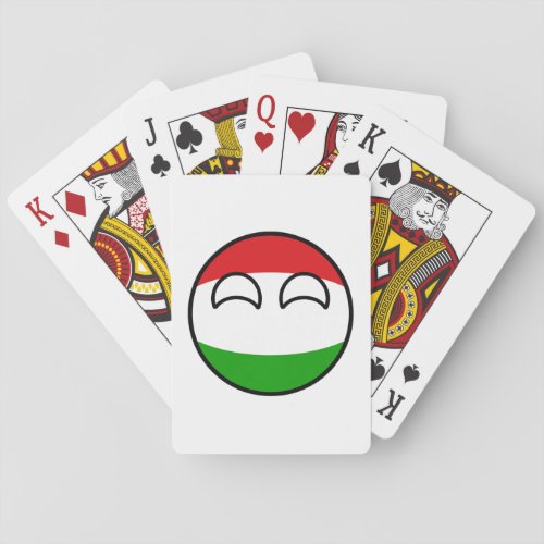 Funny Trending Geeky Hungary Countryball Playing Cards