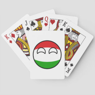 Funny Trending Geeky Hungary Countryball Poker Cards