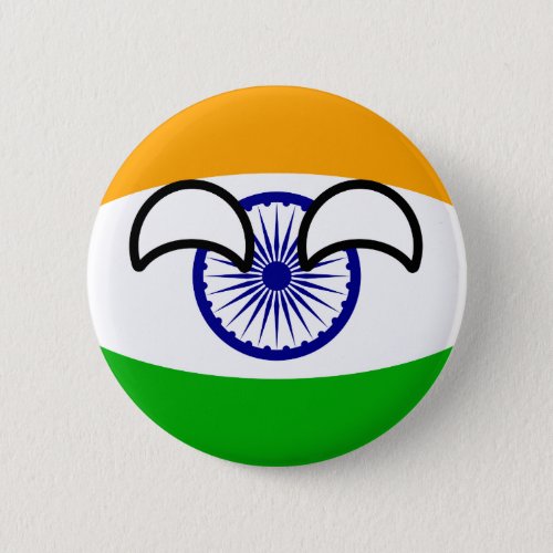 Funny Trending Geeky India Countryball Button