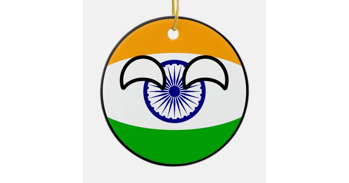 Téléchargement gratuit Images Funny Trending Geeky India Countryball Ceramic Ornament Zazzle Com dernière salutations