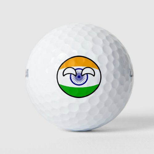 Funny Trending Geeky India Countryball Golf Balls
