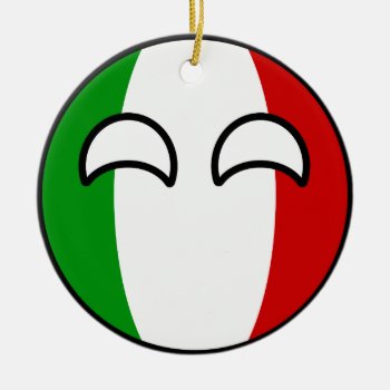 Funny Trending Geeky Italy Countryball Ceramic Ornament by Countryballs_Store at Zazzle