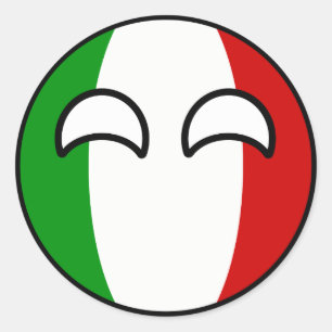 Funny Trending Geeky Italy Countryball Classic Round Sticker