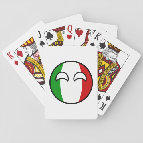 Funny Trending Geeky Italy Countryball Poker Cards