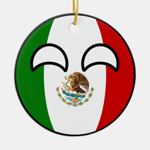 Funny Trending Geeky Mexico Countryball Ceramic Ornament
