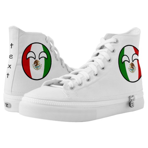 Funny Trending Geeky Mexico Countryball High_Top Sneakers