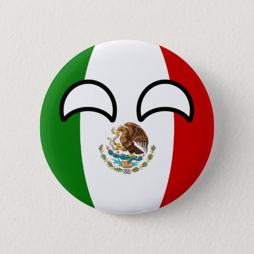 Funny Trending Geeky Mexico Countryball Pinback Button