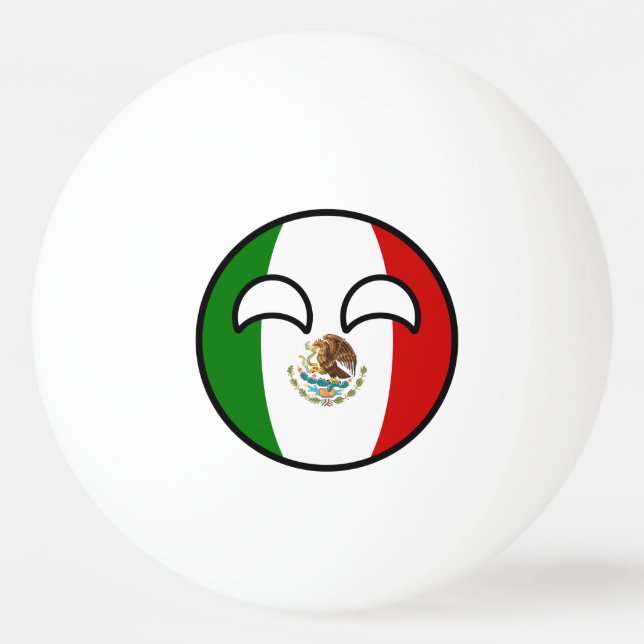 Funny Trending Geeky Mexico Countryball Ping-Pong Ball (Front)