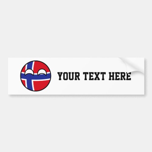 Funny Trending Geeky Norway Countryball Bumper Sticker