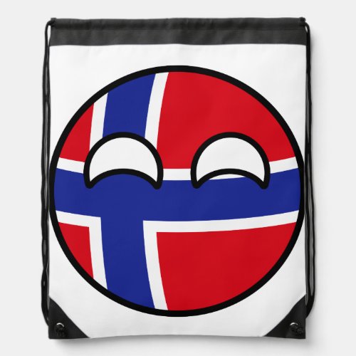 Funny Trending Geeky Norway Countryball Drawstring Bag