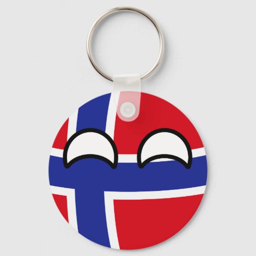 Funny Trending Geeky Norway Countryball Keychain