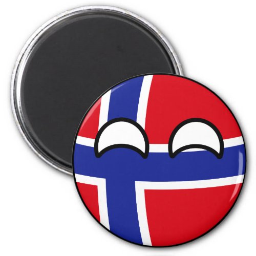 Funny Trending Geeky Norway Countryball Magnet