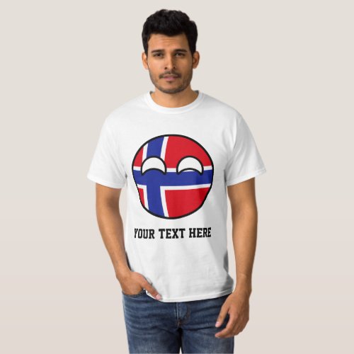 Funny Trending Geeky Norway Countryball T_Shirt