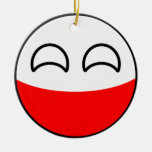 Funny Trending Geeky Poland Countryball Ceramic Ornament at Zazzle