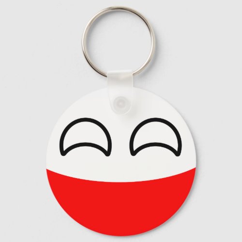 Funny Trending Geeky Poland Countryball Keychain