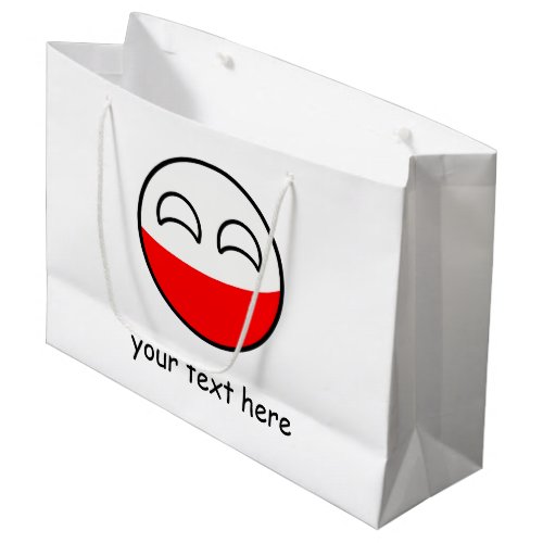 Funny Trending Geeky Poland Countryball Large Gift Bag