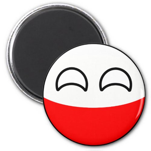 Funny Trending Geeky Poland Countryball Magnet