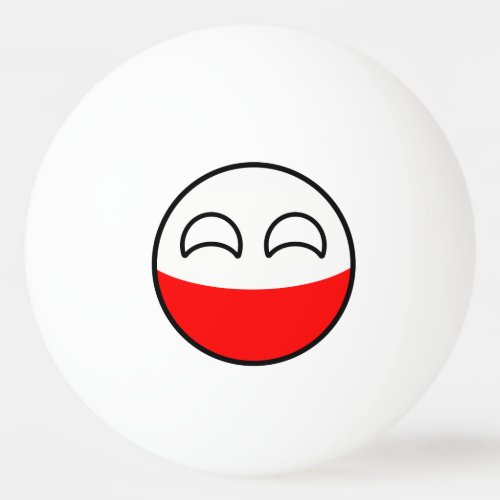 Funny Trending Geeky Poland Countryball Ping Pong Ball
