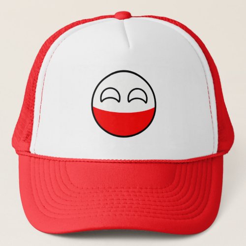Funny Trending Geeky Poland Countryball Trucker Hat