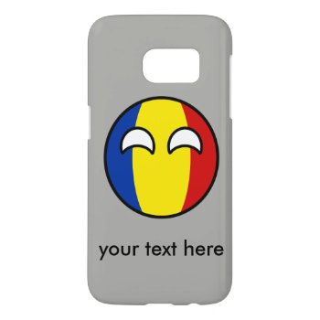 Funny Trending Geeky Romania Countryball Samsung Galaxy S7 Case by Countryballs_Store at Zazzle