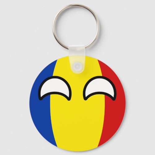 Funny Trending Geeky Romania Countryball Keychain