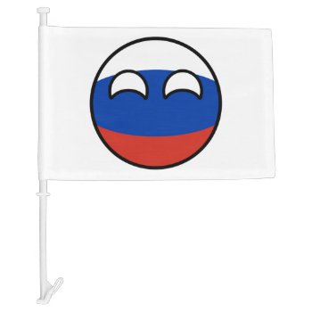 Funny Trending Geeky Russia Countryball Car Flag by Countryballs_Store at Zazzle