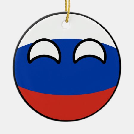 Funny Trending Geeky Russia Countryball Ceramic Ornament