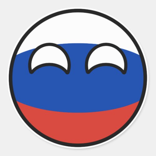Funny Trending Geeky Russia Countryball Classic Round Sticker