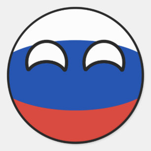Funny Trending Geeky Russia Countryball Classic Round Sticker