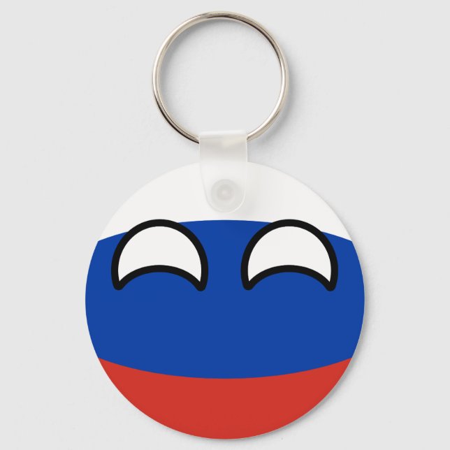 Funny Trending Geeky Russia Countryball Keychain (Front)