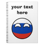 Funny Trending Geeky Russia Countryball Notebook at Zazzle