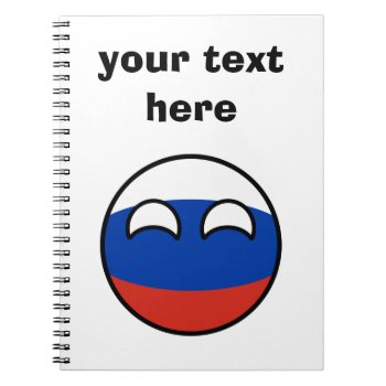 Funny Trending Geeky Russia Countryball Notebook by Countryballs_Store at Zazzle
