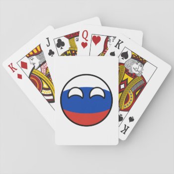 Funny Trending Geeky Russia Countryball Playing Cards by Countryballs_Store at Zazzle