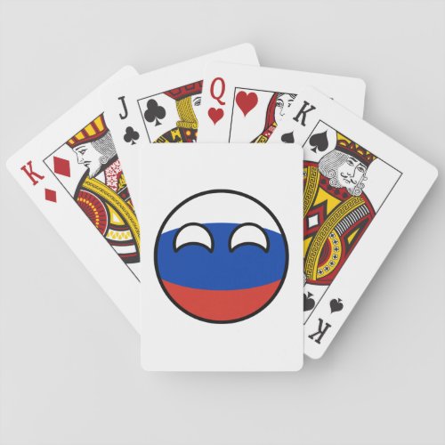 Funny Trending Geeky Russia Countryball Poker Cards