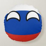 Funny Trending Geeky Russia Countryball Round Pillow at Zazzle
