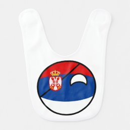 Funny Trending Geeky Serbia Countryball Bib