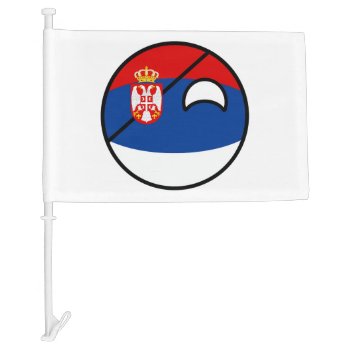 Funny Trending Geeky Serbia Countryball Car Flag by Countryballs_Store at Zazzle
