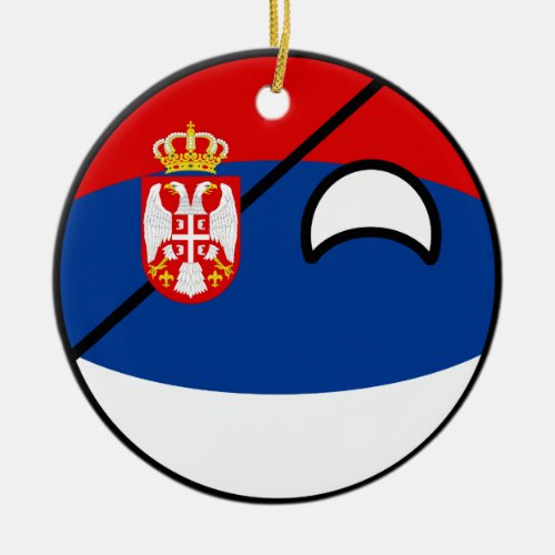 Funny Trending Geeky Serbia Countryball Ceramic Ornament