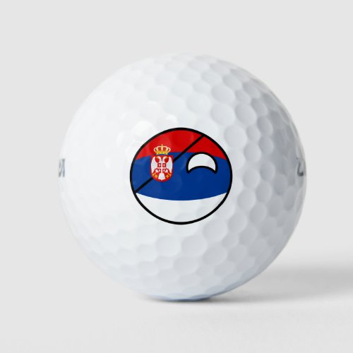 Funny Trending Geeky Serbia Countryball Golf Balls