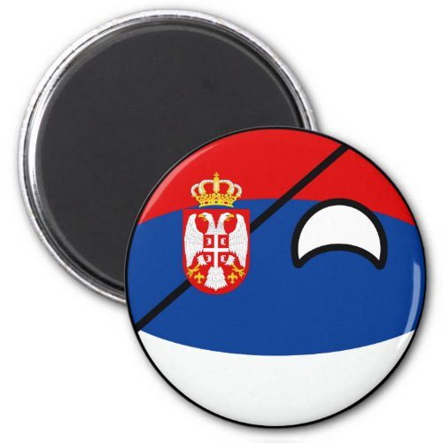 Funny Trending Geeky Serbia Countryball Magnet