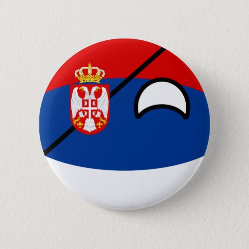 Funny Trending Geeky Serbia Countryball Pinback Button